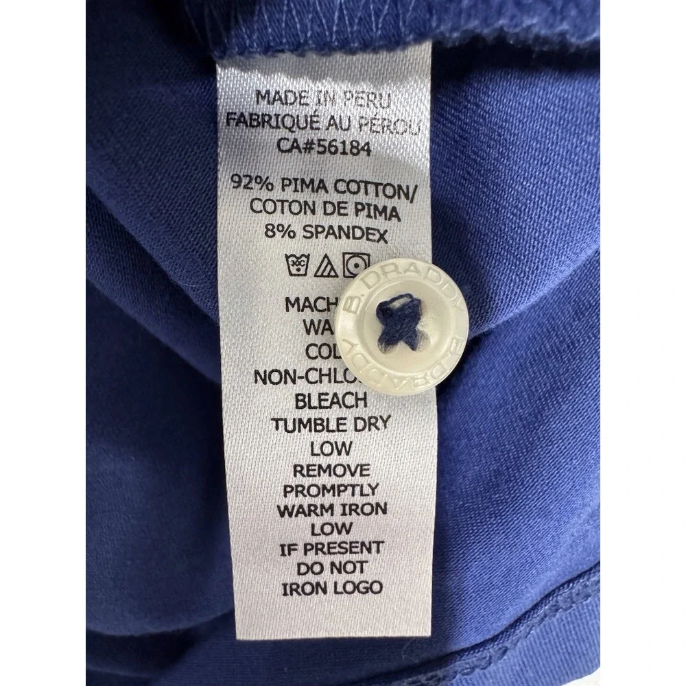 NWT B. Draddy Blue Polo Sterling Capital‎ Golf Shirt USA Mens Large